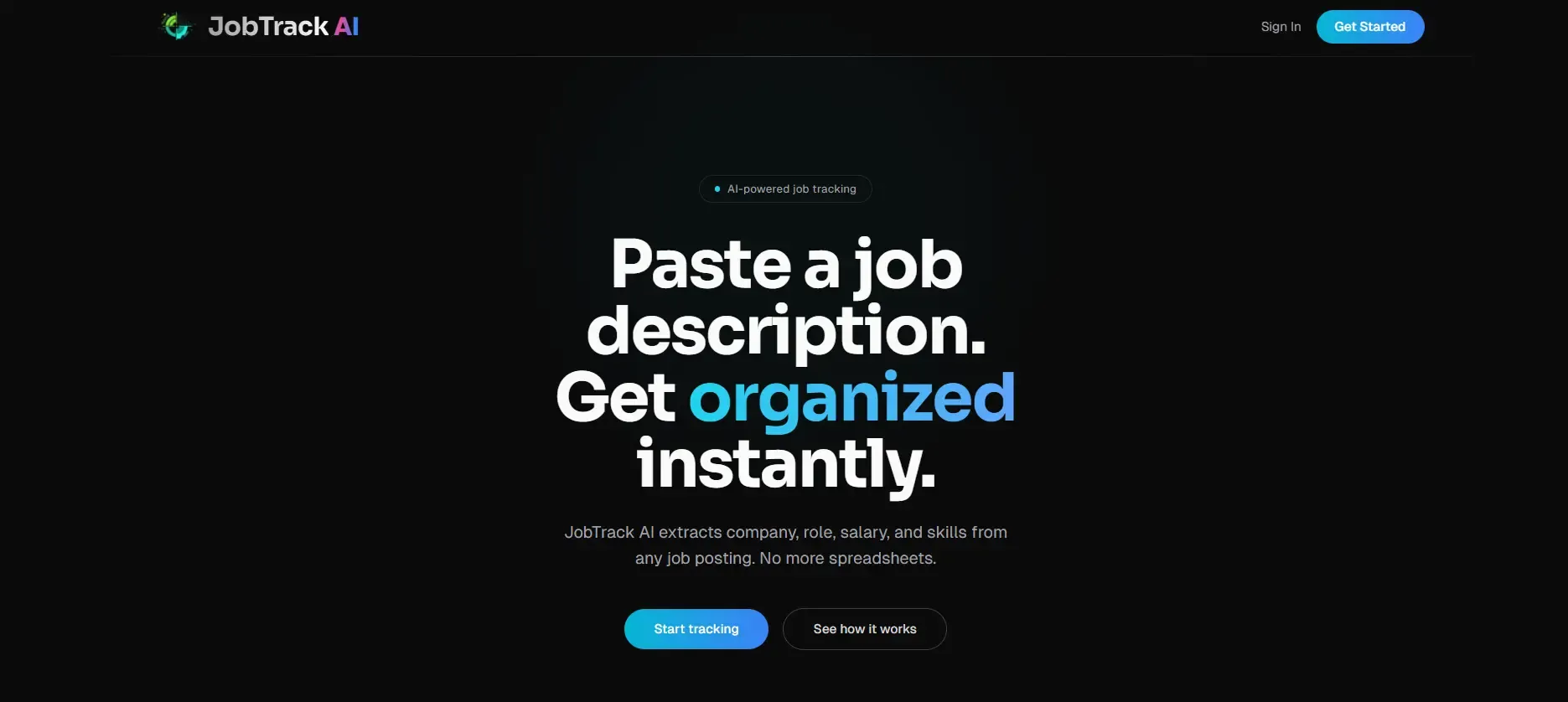 JobTrack AI Job Application Tracker
